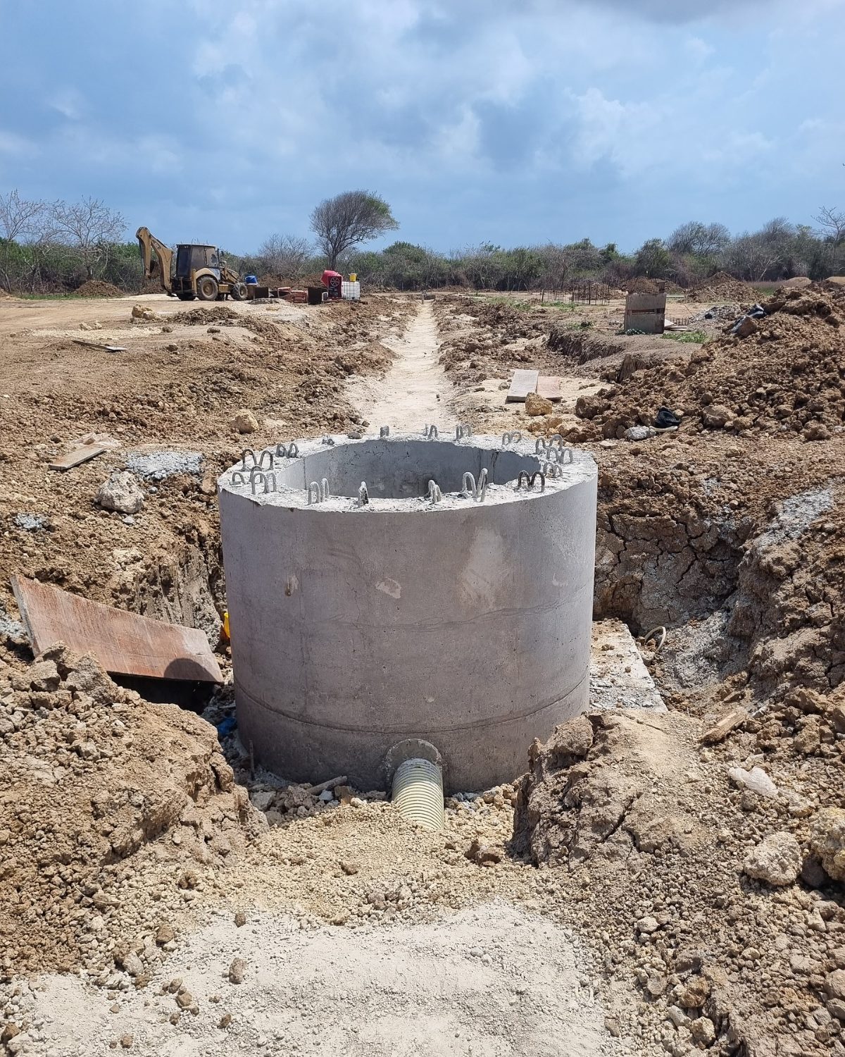Construcción de pozo de inspección en obra hidráulica, Cartagena